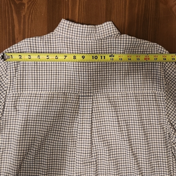 Chaps Button Up Dress Shirt Blue & White Striped Long Sleeve Shirt Sz Lg NICE!! - Picture 9 of 16